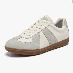 Sincerely Jules White and Tan Retro Sneakers